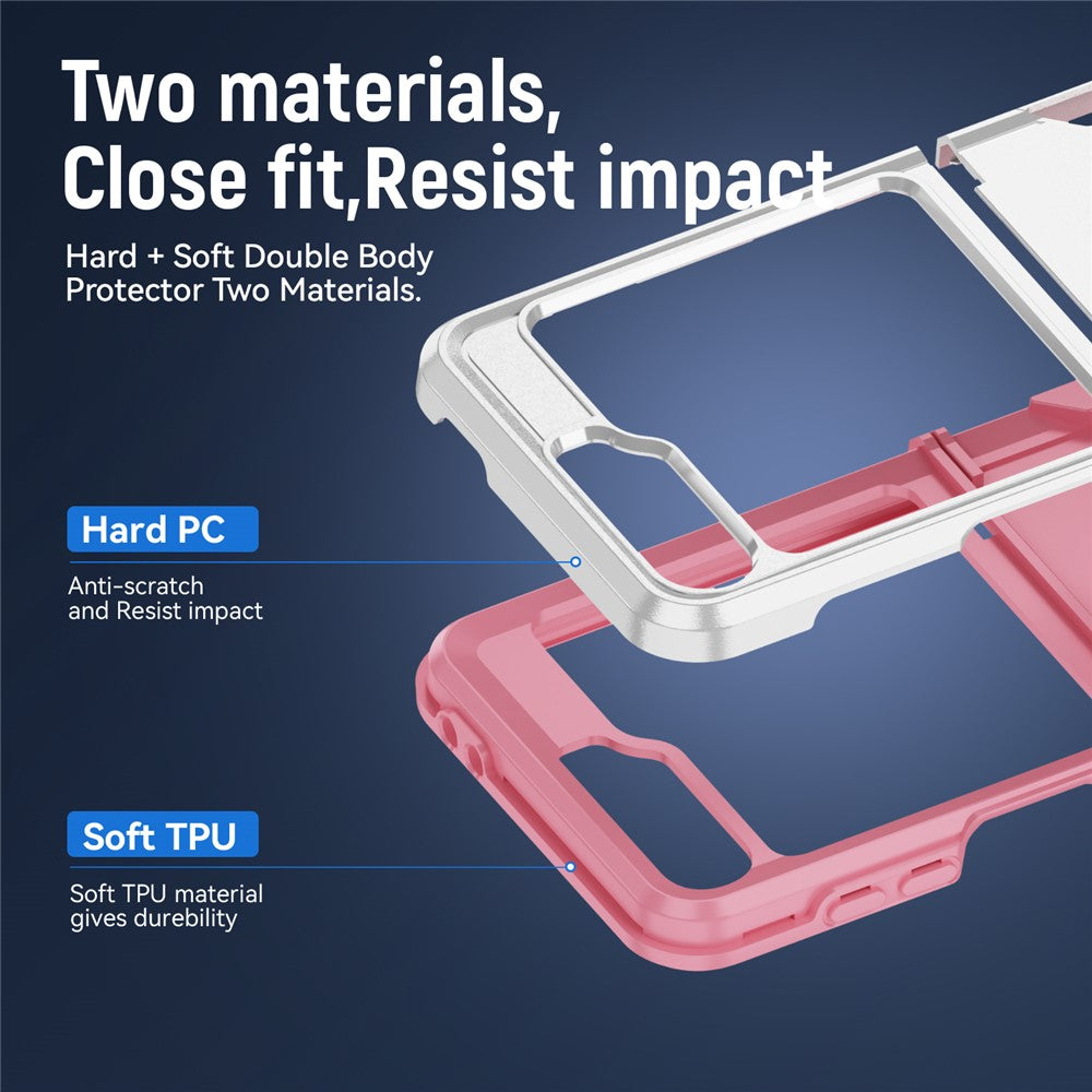 For Samsung Galaxy Z Flip7 FE 5G / Z Flip6 5G Case Military Grade Ring Kickstand PC + TPU Phone Cover