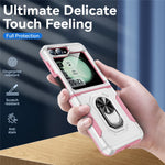 For Samsung Galaxy Z Flip7 FE 5G / Z Flip6 5G Case Military Grade Ring Kickstand PC + TPU Phone Cover