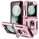 For Samsung Galaxy Z Flip7 FE 5G / Z Flip6 5G Case Military Grade Ring Kickstand PC + TPU Phone Cover
