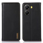 KHAZNEH For Xiaomi Poco X7 Pro 5G Case Wallet Genuine Cow Leather Phone Cover Nappa Texture