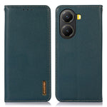 KHAZNEH For Xiaomi Poco X7 Pro 5G Case Wallet Genuine Cow Leather Phone Cover Nappa Texture