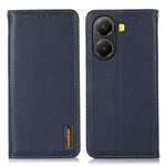 KHAZNEH For Xiaomi Poco X7 Pro 5G Case Wallet Genuine Cow Leather Phone Cover Nappa Texture