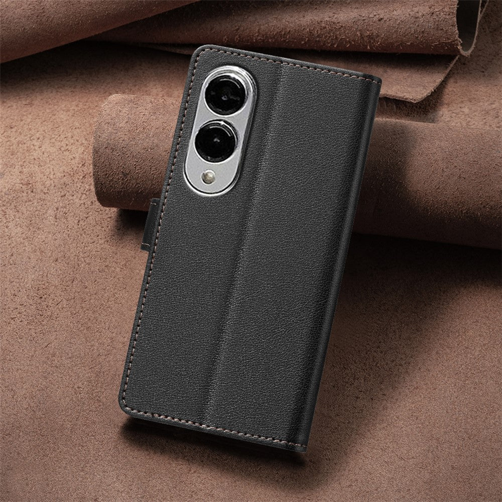 BINFEN COLOR BF32 For Samsung Galaxy S25 Edge Leather Case Wallet RFID Blocking Phone Cover