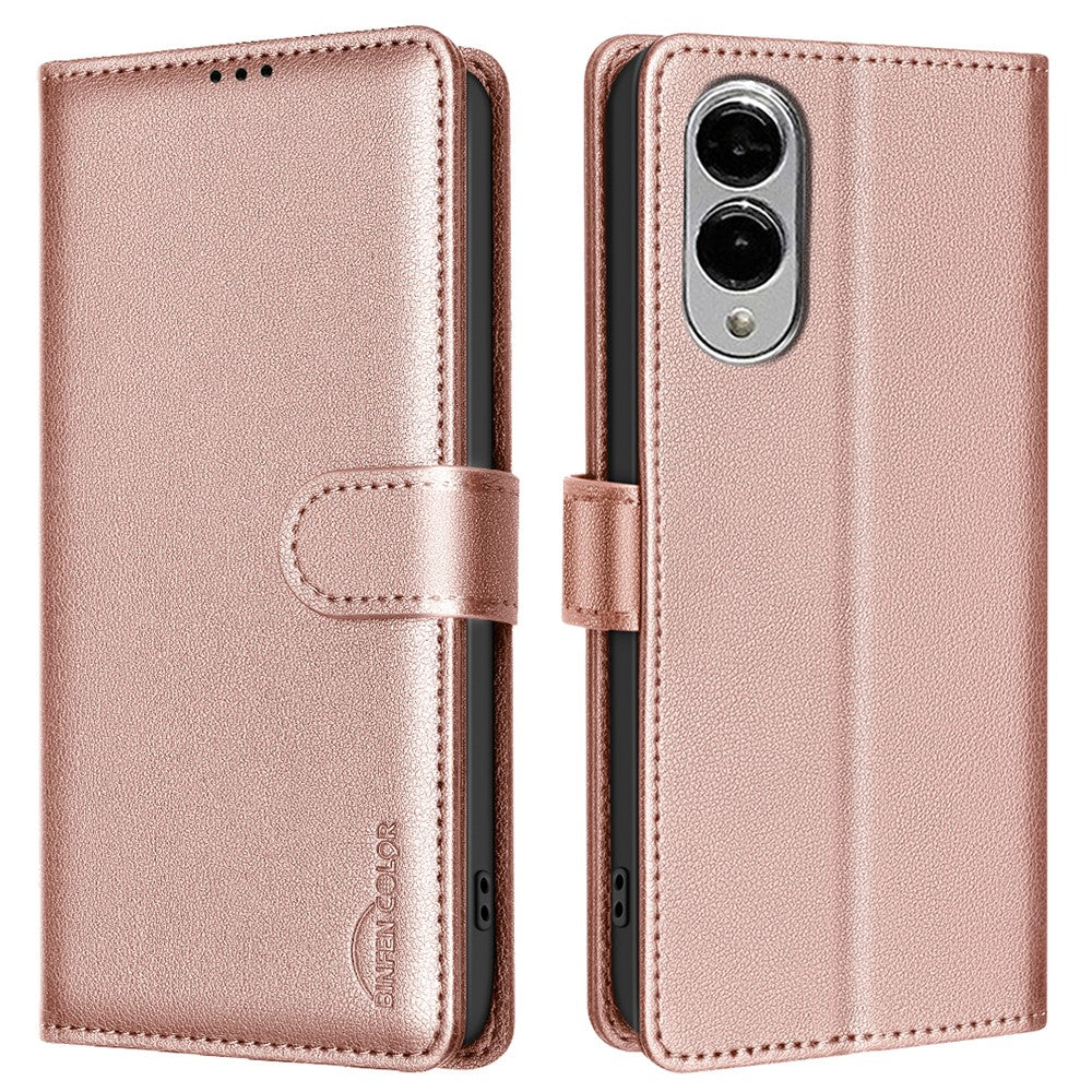 BINFEN COLOR BF32 For Samsung Galaxy S25 Edge Leather Case Wallet RFID Blocking Phone Cover