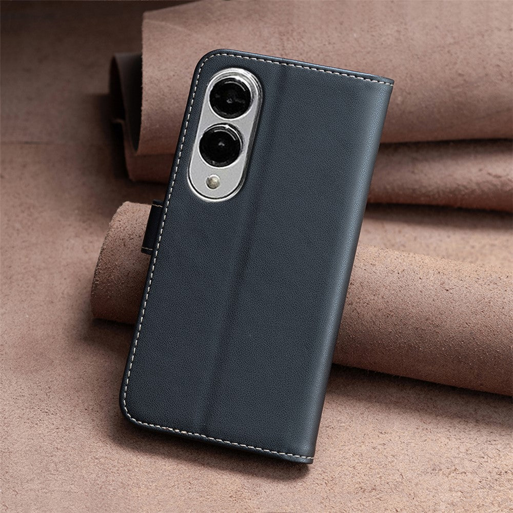 BINFEN COLOR BF17 For Samsung Galaxy S25 Edge Case Wallet Folio Flip Leather Cover