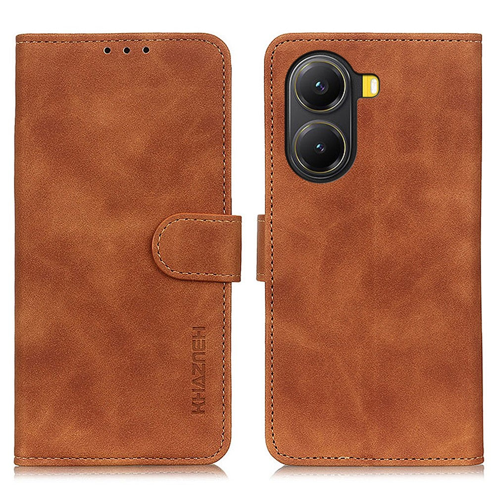 KHAZNEH For Xiaomi Redmi Turbo 4 5G / Poco X7 Pro 5G Case PU Leather Retro Texture Phone Cover