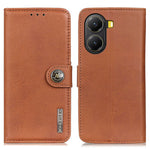 KHAZNEH For Xiaomi Redmi Turbo 4 5G / Poco X7 Pro 5G Wallet Case Cowhide Texture Leather Flip Phone Cover