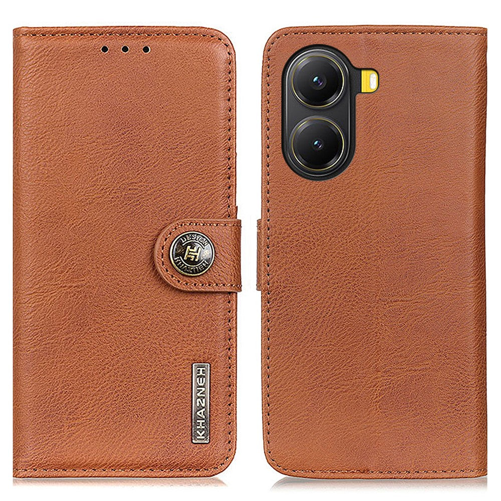 KHAZNEH For Xiaomi Redmi Turbo 4 5G / Poco X7 Pro 5G Wallet Case Cowhide Texture Leather Flip Phone Cover