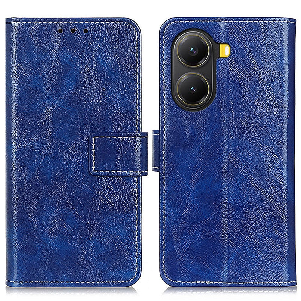 For Xiaomi Redmi Turbo 4 5G / Poco X7 Pro 5G Case Wallet Leather Phone Cover Crazy Horse Texture