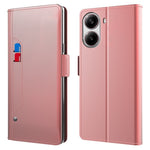 Xiaomi Redmi Turbo 4 5G / Poco X7 Pro 5G-skal Stativ PU-läder mobilskydd Korthållare Spegel