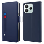 Xiaomi Redmi Note 14 5G Fodral Stativ PU Läder mobilfodral Korthållare Spegel