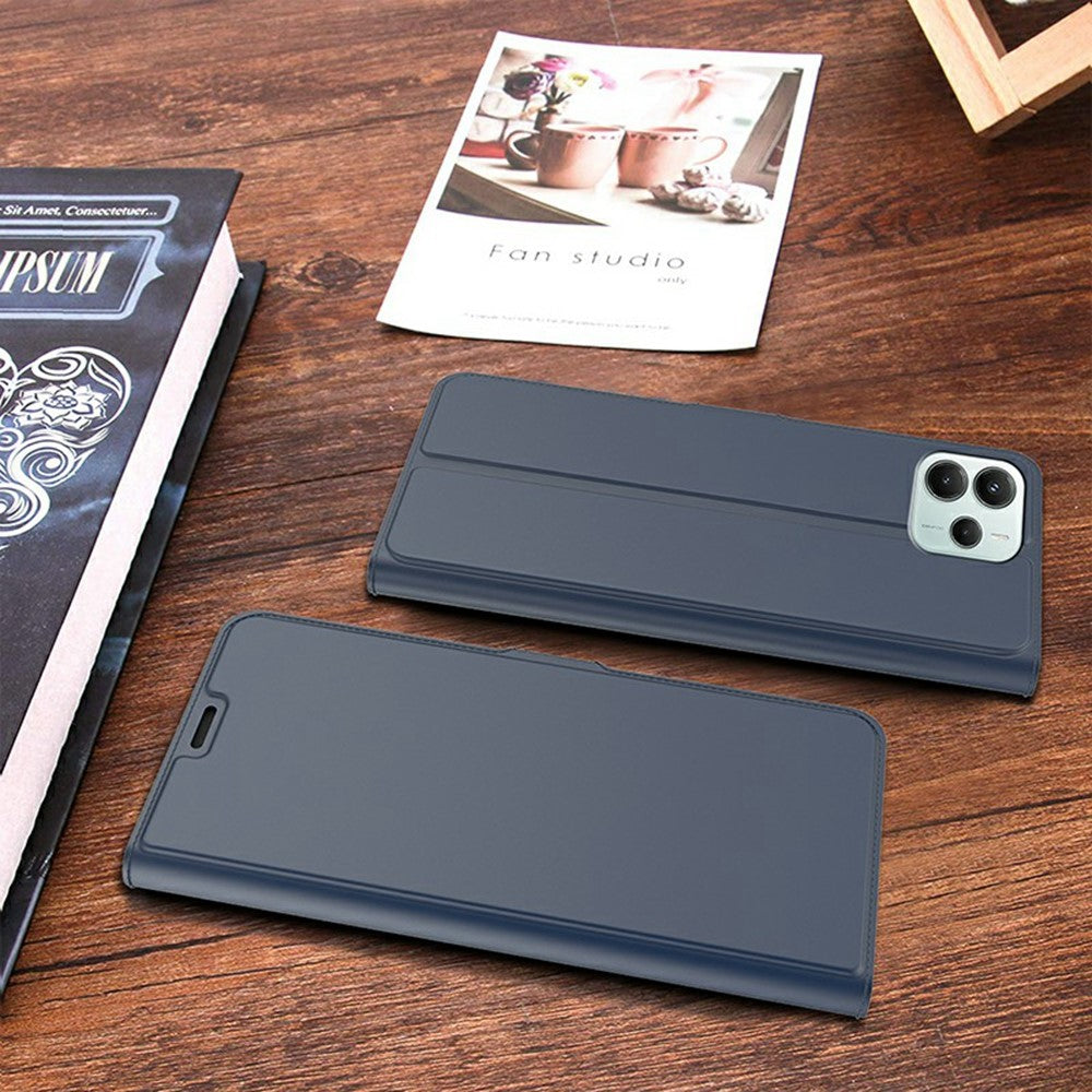 For Xiaomi Redmi Note 14 4G (163.25mm) Case Shockproof TPU Inner Shell Leather Phone Cover Card Slot
