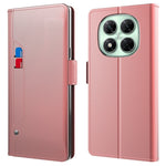 For Xiaomi Redmi Note 14 Pro 5G / Poco X7 5G Case Stand PU Leather Phone Cover Card Holder Mirror