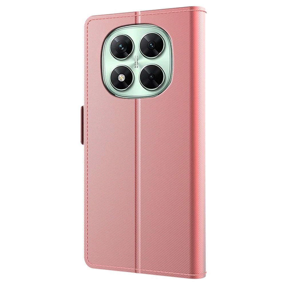 For Xiaomi Redmi Note 14 Pro+ 5G Case Stand PU Leather Phone Cover Card Holder Mirror