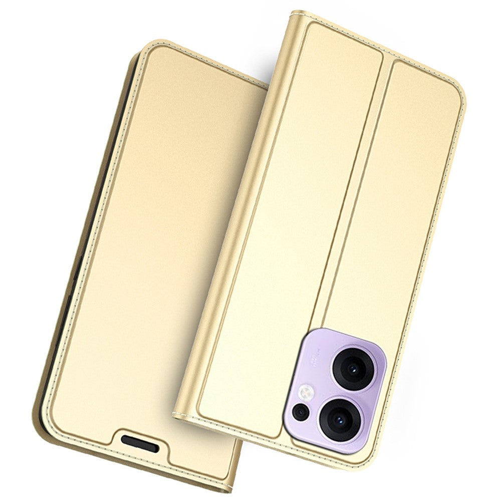Oppo Reno13 F 5G (Reno 13 FS 5G) / 4G-skal i PU-läder med korthållare och stativ