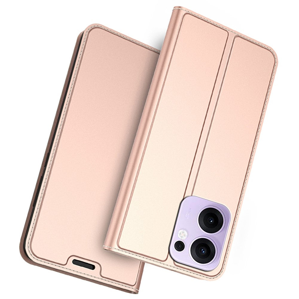 Oppo Reno13 F 5G (Reno 13 FS 5G) / 4G-skal i PU-läder med korthållare och stativ
