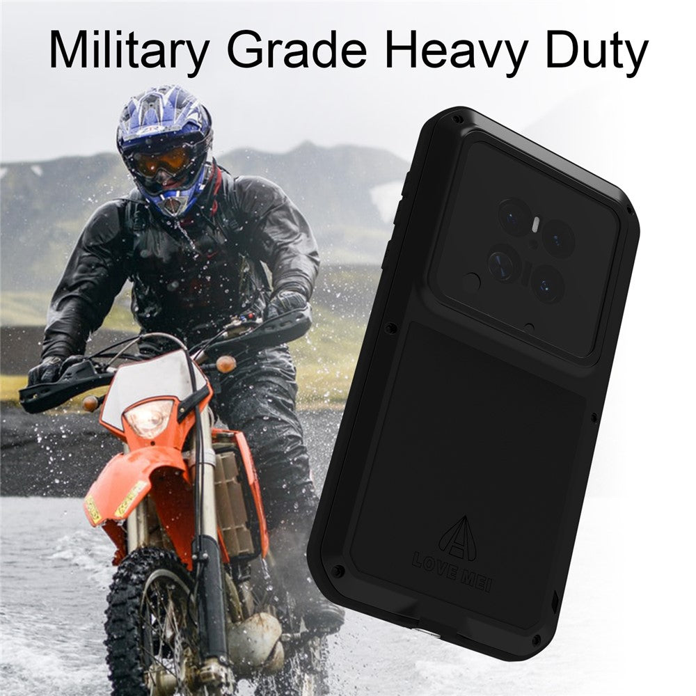 LOVE MEI For Huawei Mate 70 Case Tempered Glass Screen Protector Metal + Silicone Phone Cover