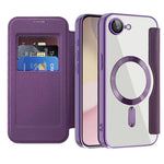 For iPhone 17th / 16th Case Compatible with MagSafe RFID Blocking Leather Phone Cover