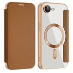 For iPhone 17th / 16th Case Compatible with MagSafe RFID Blocking Leather Phone Cover