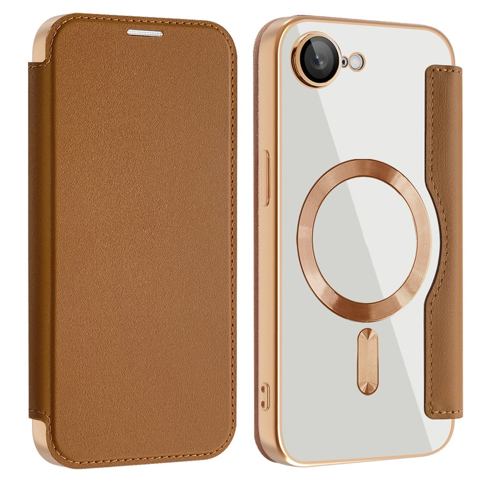 For iPhone 17th / 16th Case Compatible with MagSafe RFID Blocking Leather Phone Cover