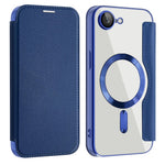 For iPhone 17th / 16th Case Compatible with MagSafe RFID Blocking Leather Phone Cover