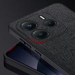 For Xiaomi Redmi Note 14 5G Case Wood Texture PU Leather Coated PC TPU Phone Cover