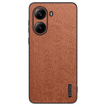Xiaomi Redmi Turbo 4 5G-skal i trästruktur, PU-läderbelagt PC TPU-mobilskal