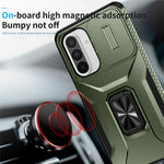 Samsung Galaxy A37 5G / A56 5G / A36 5G Camshield-etui med støtte, TPU+PC og skridsikkert mobilcover