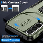 Samsung Galaxy A37 5G / A56 5G / A36 5G Camshield-etui med støtte, TPU+PC og skridsikkert mobilcover