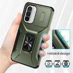 Samsung Galaxy A37 5G / A56 5G / A36 5G Camshield-etui med støtte, TPU+PC og skridsikkert mobilcover