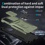 Samsung Galaxy A37 5G / A56 5G / A36 5G Camshield-etui med støtte, TPU+PC og skridsikkert mobilcover