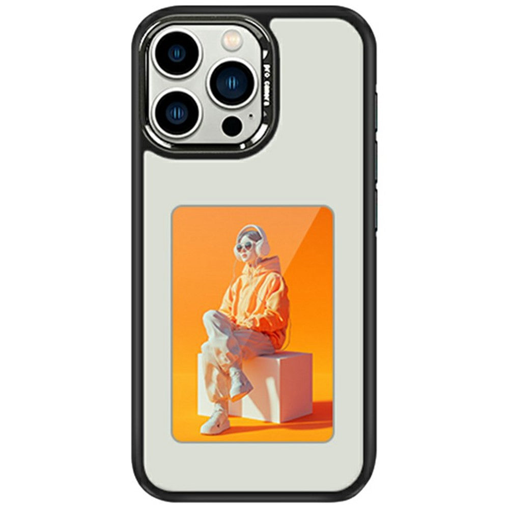 For iPhone 15 Pro Max E-Ink Case 4 inch HD 4 Colors Phone Cover Supports NFC Transfer DIY Pictures