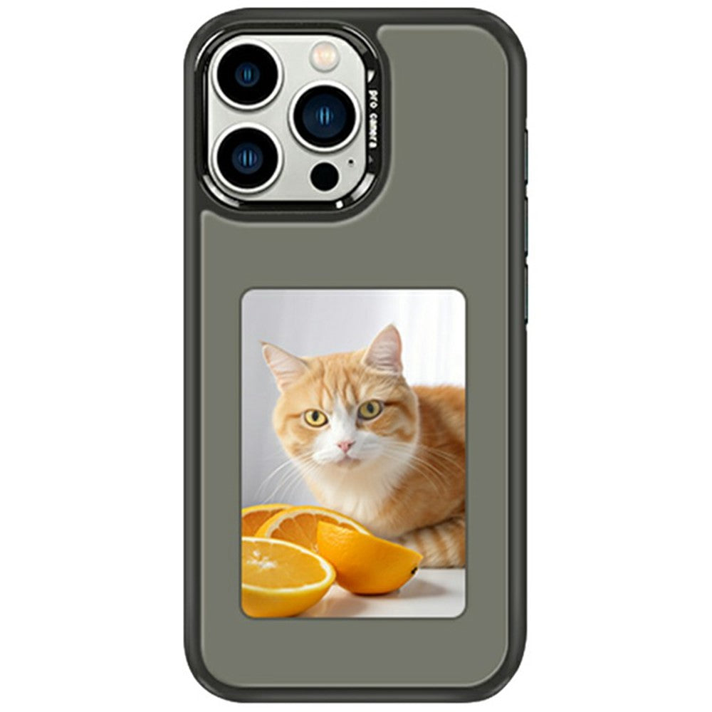 For iPhone 15 Pro Max E-Ink Case 4 inch HD 4 Colors Phone Cover Supports NFC Transfer DIY Pictures