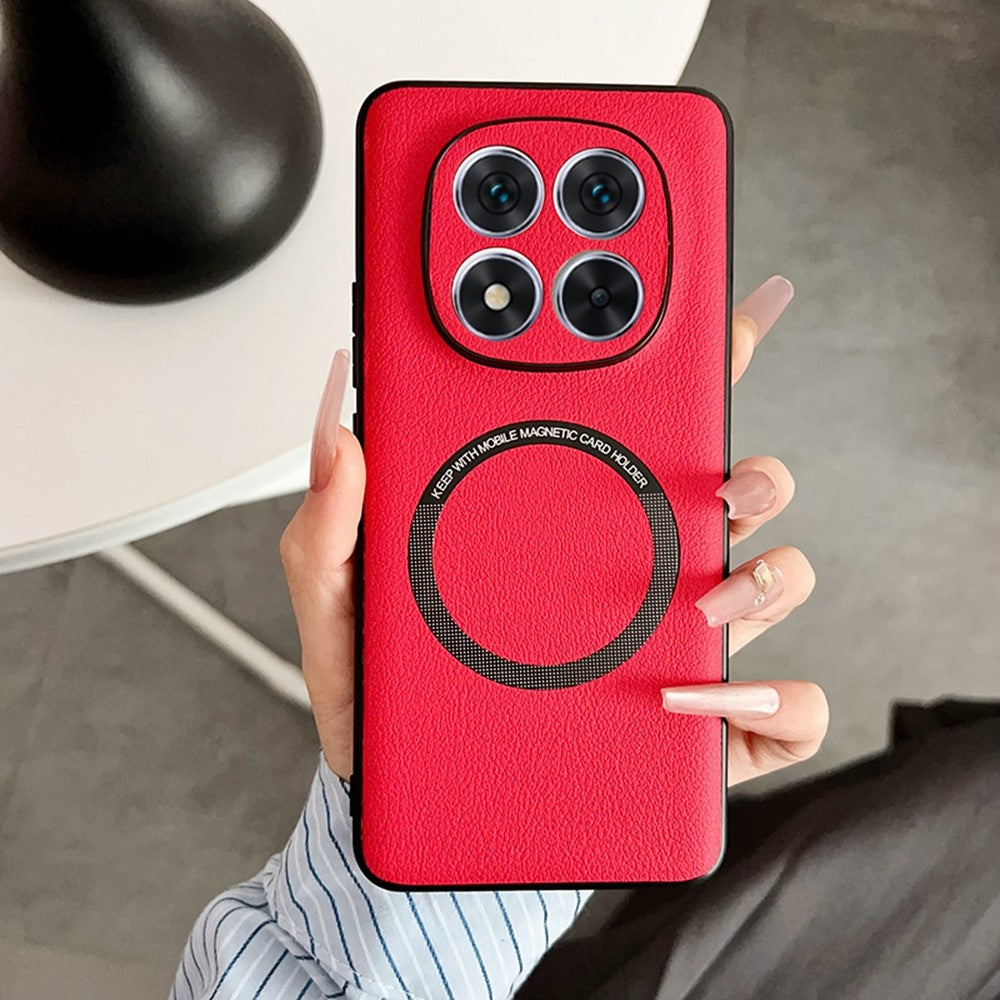 For Xiaomi Redmi Note 14 Pro 5G / Poco X7 5G Magnetic Case Anti-Drop PU Leather+TPU Cover