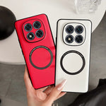 For Xiaomi Redmi Note 14 Pro 5G / Poco X7 5G Magnetic Case Anti-Drop PU Leather+TPU Cover