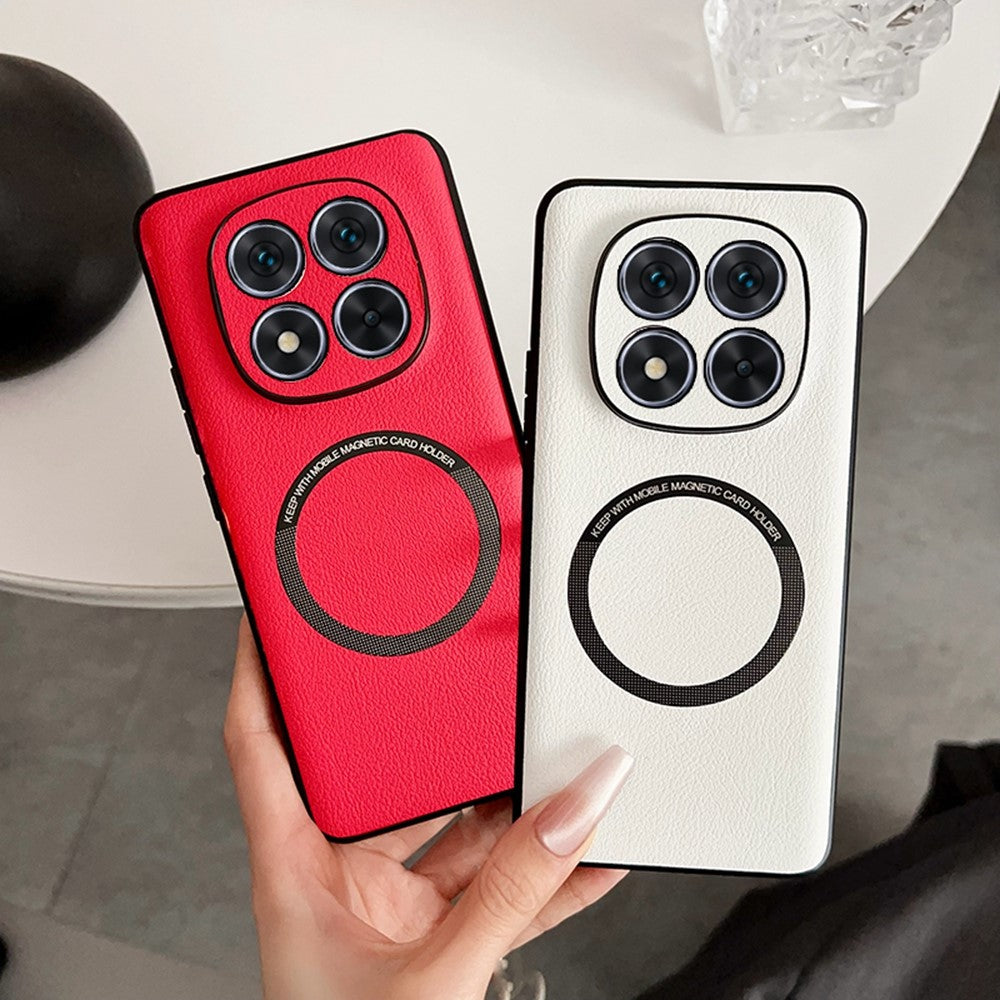 For Xiaomi Redmi Note 14 Pro 5G / Poco X7 5G Magnetic Case Anti-Drop PU Leather+TPU Cover