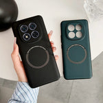 For Xiaomi Redmi Note 14 Pro 5G / Poco X7 5G Magnetic Case Anti-Drop PU Leather+TPU Cover
