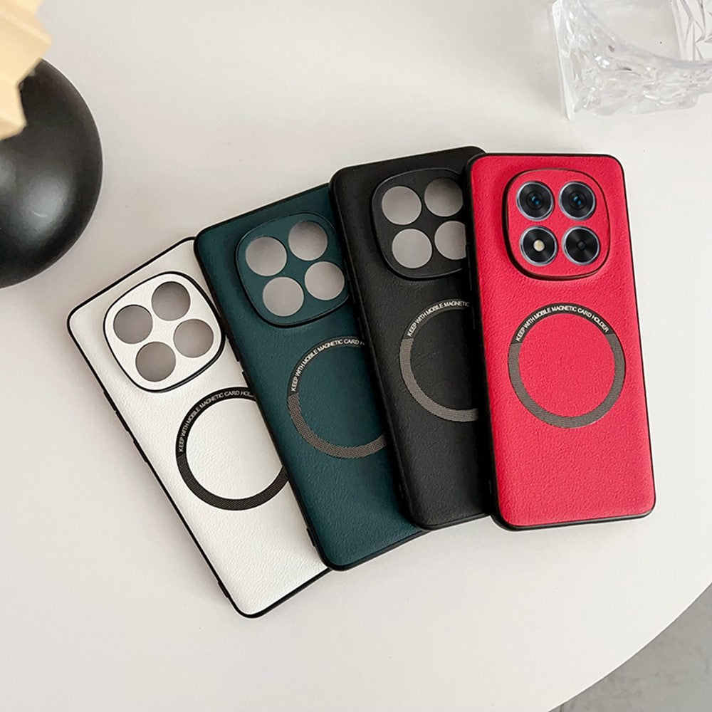 For Xiaomi Redmi Note 14 Pro 5G / Poco X7 5G Magnetic Case Anti-Drop PU Leather+TPU Cover