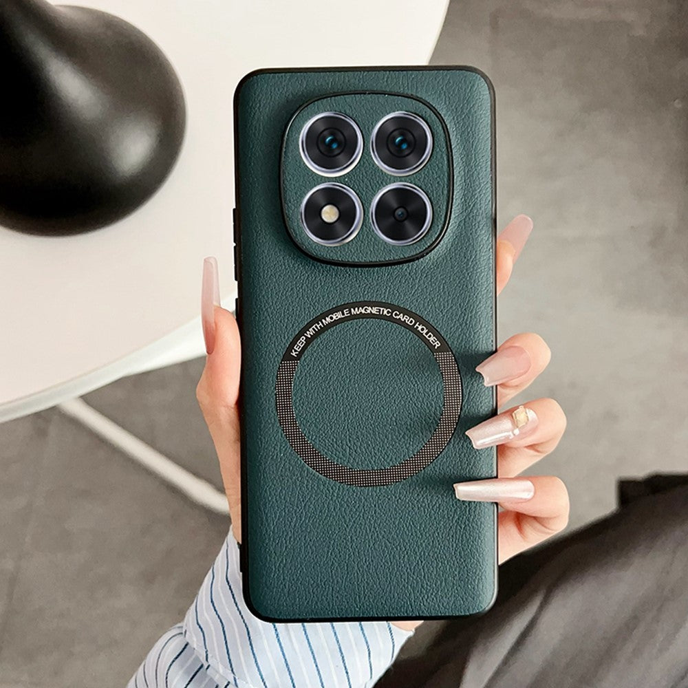 For Xiaomi Redmi Note 14 Pro 5G / Poco X7 5G Magnetic Case Anti-Drop PU Leather+TPU Cover