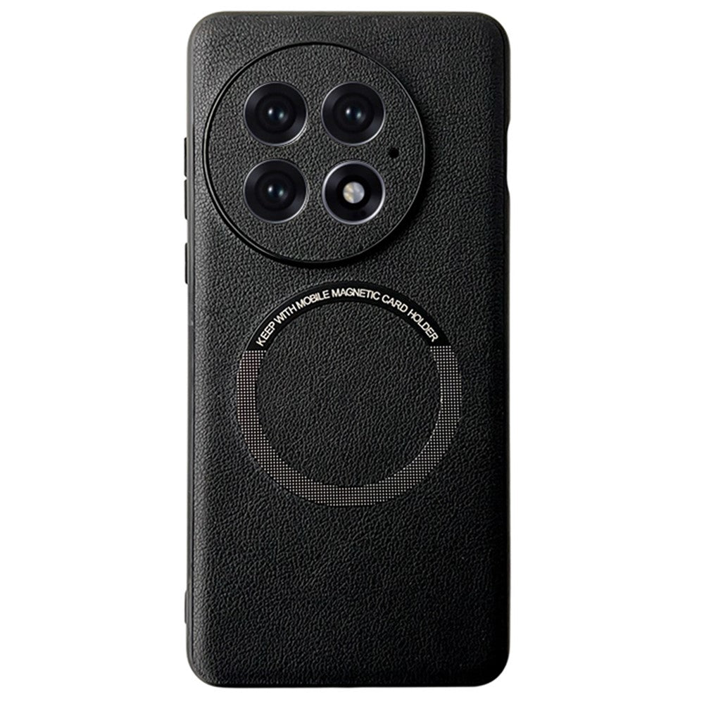 For OnePlus 13 Magnetic Case Anti-Drop PU Leather+TPU Cover