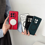 For OnePlus 13 Magnetic Case Anti-Drop PU Leather+TPU Cover