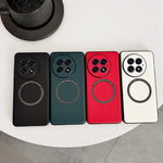 For OnePlus 13 Magnetic Case Anti-Drop PU Leather+TPU Cover