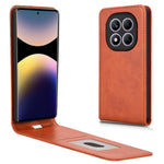 For Xiaomi Redmi Note 14 Pro 4G Case with Card Slot Magnetic Vertical Flip Leather Phone Cover
