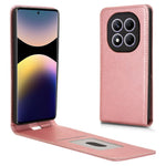 For Xiaomi Redmi Note 14 Pro 4G Case with Card Slot Magnetic Vertical Flip Leather Phone Cover
