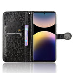 For Xiaomi Redmi Note 14 Pro 4G Wallet Case Dot Pattern Imprint PU Leather Phone Cover