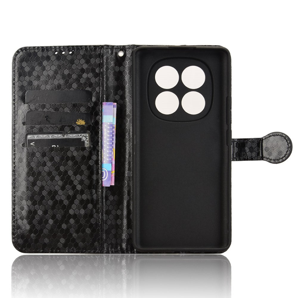 For Xiaomi Redmi Note 14 Pro 4G Wallet Case Dot Pattern Imprint PU Leather Phone Cover