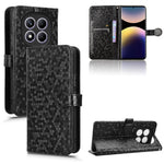 For Xiaomi Redmi Note 14 Pro 4G Wallet Case Dot Pattern Imprint PU Leather Phone Cover
