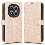 For Xiaomi Redmi Note 14 Pro 4G Wallet Case Dot Pattern Imprint PU Leather Phone Cover