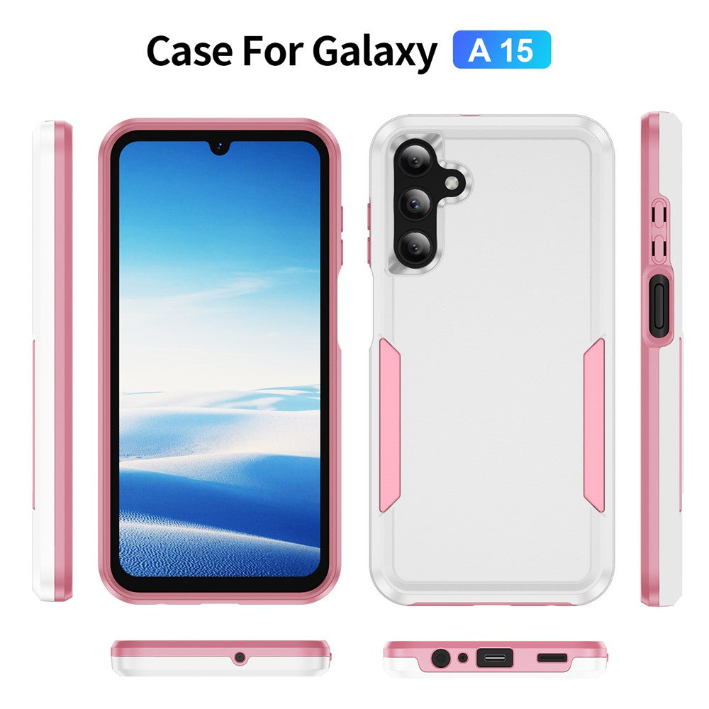 Samsung Galaxy A15 4G / 5G-skal PC + TPU militärklassat fallskyddande mobilskal