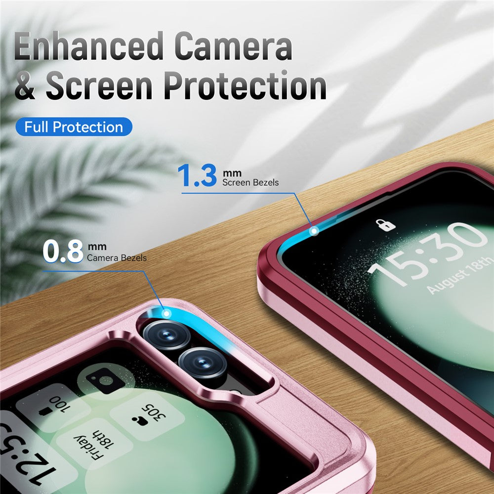 Samsung Galaxy Z Flip7 FE 5G / Z Flip6 5G-skal PC+TPU militärklassat fallskyddande mobilskal